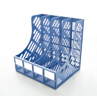 Vier Lagen Drie-Kleur Bestand Lade Mesh Ademend Bestand Plank Desktop Plank Boekenplank Office Desktop Opslag Blauw
