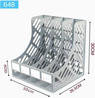 Vier Lagen Drie-Kleur Bestand Lade Mesh Ademend Bestand Plank Desktop Plank Boekenplank Office Desktop Opslag Grijs