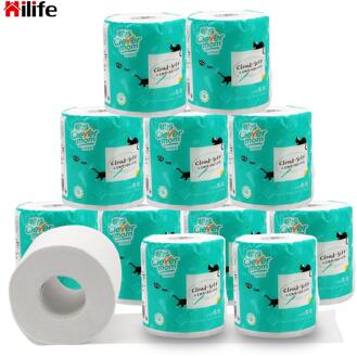 Vier Lagen Huidvriendelijke Papieren Handdoeken 1 Roll Zachte Toiletpapier Tissue Roll Toilet Roll Paper Papieren Handdoeken