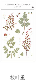 Vier seizoenen collector series Journal Decoratieve Stickers Scrapbooking Stok Label Dagboek Briefpapier Album Plant bladeren Sticker 7