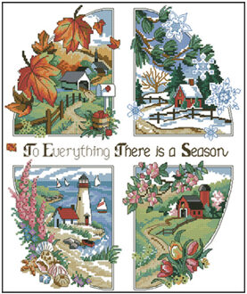 Vier Seizoenen Landschap Patronen Geteld Kruissteek 11CT 14CT 18CT Diy Chinese Borduurpakketten Borduurwerk Handwerken Sets 14CT wit canvas