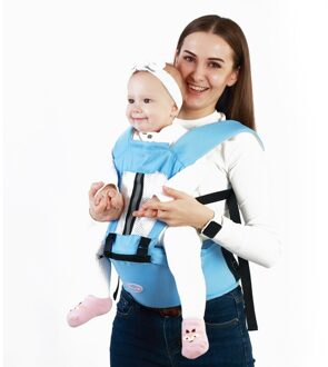 Vier Seizoenen Multifunctioneel Ademend Schouder Voor Houd Baby Carrier Baby Taille Kruk Moeder En Baby Producten licht blauw