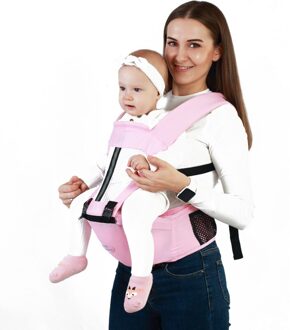 Vier Seizoenen Multifunctioneel Ademend Schouder Voor Houd Baby Carrier Baby Taille Kruk Moeder En Baby Producten roze