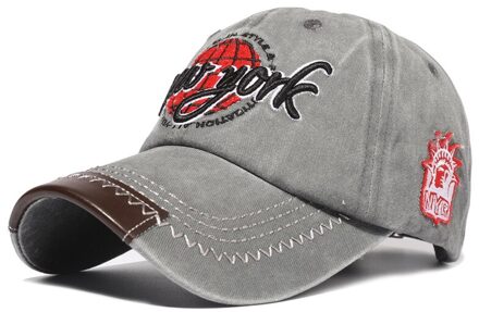 Vier Seizoenen Unisex Baseball Caps Retro Stijl Katoen Borduurwerk Stiksels Outdoor Play Koele Jongen Meisje Hoeden Grijs