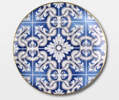 Vier Stuk Set Van Keramische Servies Europese Stijl Blauw-Wit Phnom Penh Bone China Diner plaat Bruiloft Huishoudelijke 10.5-duim plate