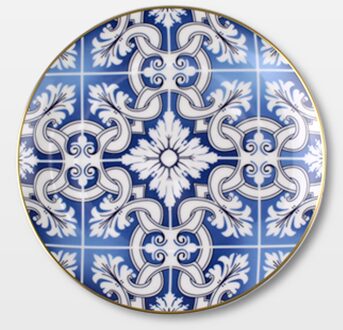 Vier Stuk Set Van Keramische Servies Europese Stijl Blauw-Wit Phnom Penh Bone China Diner plaat Bruiloft Huishoudelijke 12 duim plate