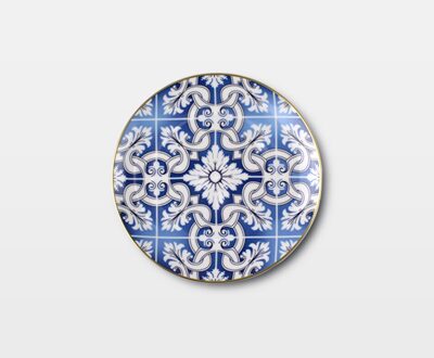 Vier Stuk Set Van Keramische Servies Europese Stijl Blauw-Wit Phnom Penh Bone China Diner plaat Bruiloft Huishoudelijke 6.5 duim bread tray