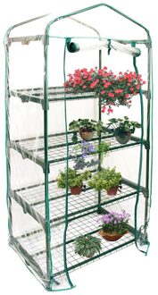 Vier Verdiepingen Groen Huishouden Plant Kas Mini Tuin Warme Kamer Pvc Tuin Warme Kamer 155X69X49cm Kassen