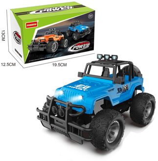 Vier Weg Afstandsbediening Wrangler 1:20 Met Licht Afstandsbediening Off-Road Voertuig 2.4Ghz Klimmen voertuig Speelgoed Auto blauw
