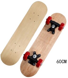 Vier-Wiel Skateboard Esdoorn Dubbelzijdig Blank Board Esdoorn Lange Plank Dubbele Rocker Leeg Non-Printing Diy onderdelen Blank Board 60x15cm