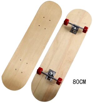 Vier-Wiel Skateboard Esdoorn Dubbelzijdig Blank Board Esdoorn Lange Plank Dubbele Rocker Leeg Non-Printing Diy onderdelen Blank Board 80x20cm