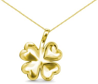 Vierbladige hangers - Goud en kristal