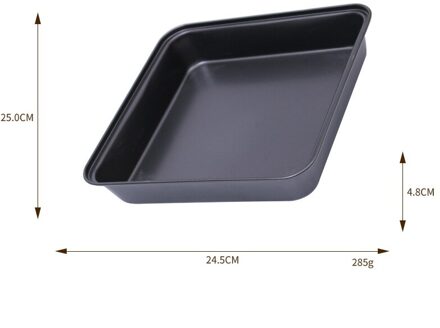 Vierkante Bakplaat Anti-aanbak Koolstofstaal Toast Bakken Pan Brood Cookie Oven Pizza Mold Home Keuken Bakken Tools Accessoires 25X24.5X4.8CM