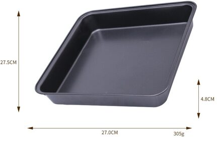 Vierkante Bakplaat Anti-aanbak Koolstofstaal Toast Bakken Pan Brood Cookie Oven Pizza Mold Home Keuken Bakken Tools Accessoires 27X27.5X4.8CM