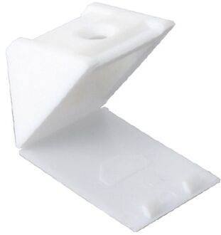 Vierkante Beugel Wit Plastic 24x23x23mm 12 Stuks