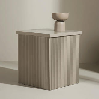 Vierkante Bijzettafel 'Mistina' 40 x 40cm, kleur Beige - 40 x 40 cm