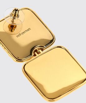 Vierkante Dangle Oorbellen Beige