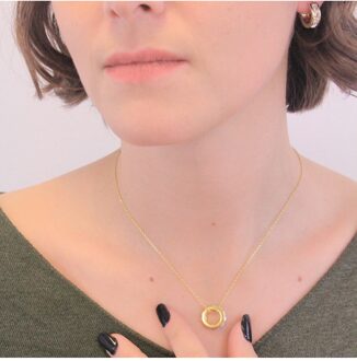 Vierkante hoepelsets - Oostenrijks kristal Wit & Goud - One Size