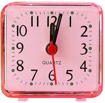 Vierkante Kleine Bed Compact Travel Quartz Beep Wekker Leuke Draagbare Home Decoratie Alarm Radio Klok Будильник
