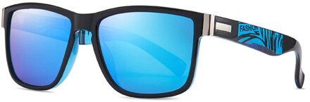 Vierkante Kleur Film Polariserende Zonnebril Kleur Been Zonnebril Rijden Mannen Zonnebril Zonnebril C2
