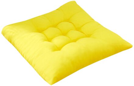 Vierkante Kruk Kussens Ronde Katoen Office Computer Stoel Beschermende Mat Cartoon Seat Pad Billen Stoel Kussen Rugleuning Kussen geel