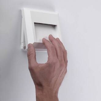 Vierkante LED buiten wandlamp Kössel wit