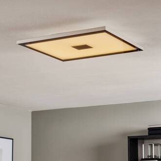 Vierkante LED-plafondlamp Zen - color control geanodiseerd nikkel, zwart