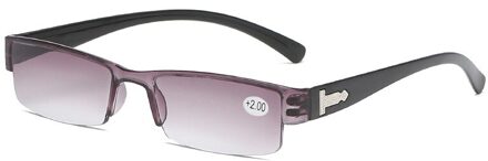 Vierkante Leesbril Randloze Mannen Vrouwen Ultralichte Frameloze Bril 1.0 1.5 2.0 2.5 Brillen Accessoires Leesbril 100 mate