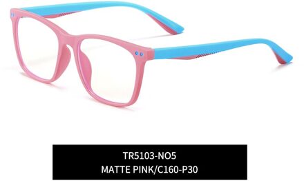 Vierkante Meisje Jongen Meekleurende Bril Tr90 Blauw Licht Filter Brillen Voor Kinderen Leeftijd 6-12 Computer Anti Straling Brillen Photochromic roze