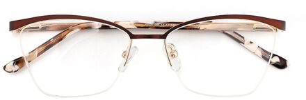 Vierkante Retro Vrouwen Bril Cat Eye Semi- Rimless Optische Recept Brillen Frame Voor Vrouwen Grade Computer Nep Bril 1885 c2