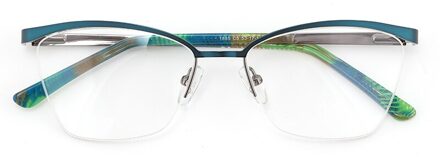 Vierkante Retro Vrouwen Bril Cat Eye Semi- Rimless Optische Recept Brillen Frame Voor Vrouwen Grade Computer Nep Bril 1885 c5