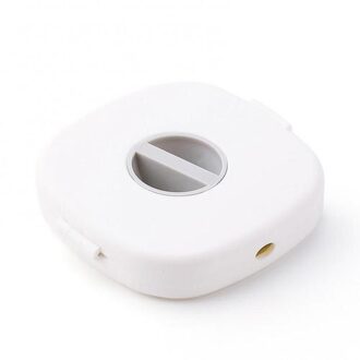 Vierkante Roterende Clip Headset Winder Opbergdoos Mobiele Telefoon Houder Stand Держатель Для Телефона wit grijs