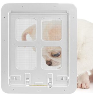 Vierkante Scherm Venster Huisdier Deur Access Controleerbaar Hond Kat Flap Fly Screen Deur 4-Way Locking Screen Deur Voor honden Katten