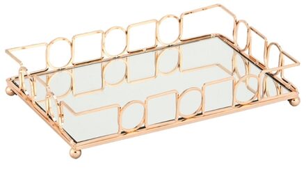 Vierkante Spiegel Glas Lade Restaurant Cake Dessert Fruitschaal Hotel Sieraden Snoep Plaat