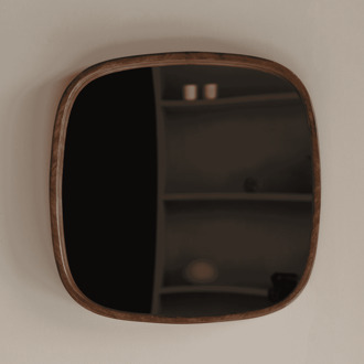 Vierkante Spiegel 'Rania' Rubberhout, 50 x 50cm - 50 x 50 cm