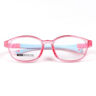Vierkante Tieners Bril Kid Optische Bijziendheid Bril Jongen Meisje Amblyopie Frame Recept Anti Reflecterende TR90 Computer Eyeglasse C3 roze groen