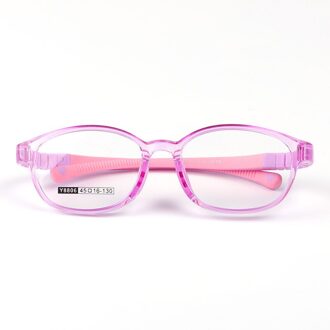 Vierkante Tieners Bril Kid Optische Bijziendheid Bril Jongen Meisje Amblyopie Frame Recept Anti Reflecterende TR90 Computer Eyeglasse C5 paars