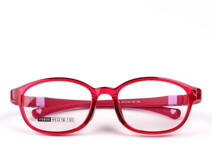 Vierkante Tieners Bril Kid Optische Bijziendheid Bril Jongen Meisje Amblyopie Frame Recept Anti Reflecterende TR90 Computer Eyeglasse C6 rood