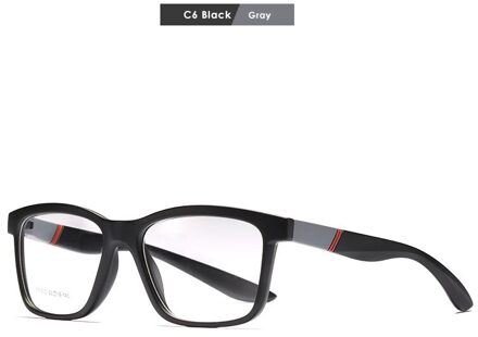 Vierkante TR90 Zwart Frame Brilmontuur Mode Antislip Brilmontuur Voor Mannen En Vrouwen Met Bijziendheid Frame Kd7112c C6
