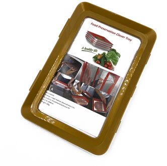 Vierkante Vacuüm Seal Voedsel Behoud Lade Stapelbaar En Herbruikbare Voedsel Behoud Container Met Plastic Deksel SDF-SHIP goud