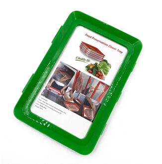 Vierkante Vacuüm Seal Voedsel Behoud Lade Stapelbaar En Herbruikbare Voedsel Behoud Container Met Plastic Deksel SDF-SHIP groen