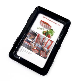 Vierkante Vacuüm Seal Voedsel Behoud Lade Stapelbaar En Herbruikbare Voedsel Behoud Container Met Plastic Deksel SDF-SHIP zwart