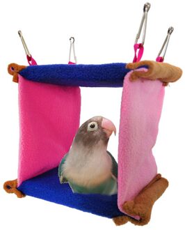 Vierkante Vogel Papegaai Nest Zachte Pluche Vogel Papegaai Hangmat Warme Opknoping Bed Voor Pet Cave Kooi Hut Tent Speelgoed Huis voor Kleine Dieren