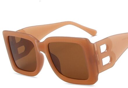 Vierkante Zonnebril Vrouw Oversized Zwart Stijl Shades Voor Vrouwen Big Frame Mode Zonnebril Vrouwelijke UV400 Bril C