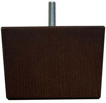 Vierkanten donkerbruine houten meubelpoot 6 cm (M8)