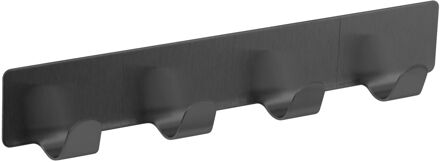 Viervoudige Zelfklevende Haak Zwart