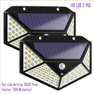 Vierzijdig Menselijk Lichaam Inductie Solar Power Light Waterdichte Outdoor Yard Lamps3 Modi 120 Graden Motion Sensor Hoek Muur lamp Rood