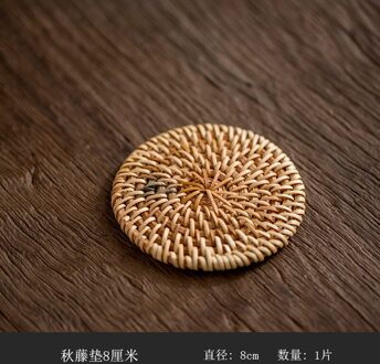 Vietnam Herfst Rotan Cup Mat Set Thee Mat Bekerhouder Thee Set Ijzeren Pot Warmte-isolatie Mat Pot Mat Cup mat A 8cm