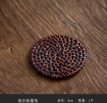 Vietnam Herfst Rotan Cup Mat Set Thee Mat Bekerhouder Thee Set Ijzeren Pot Warmte-isolatie Mat Pot Mat Cup mat AA 8cm