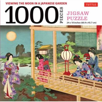 Viewing The Moon Japanese Garden- 1000 Piece Jigsaw Puzzle: Finished Size 24 X 18 Inches (61 X - Toyohara Chikanobu